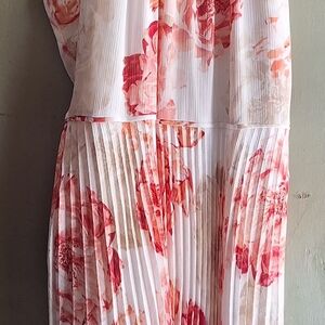 Alex Marie White Maxi Dress with Pink and Coral Floral Print